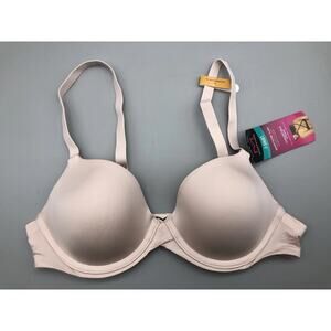Maidenform DM7543 Convertible Straps Fit Everyday Modern Underwire Bra 34A Beige